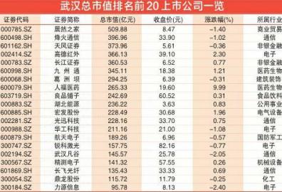 武汉上市公司数量及与我们生活的趣事关联